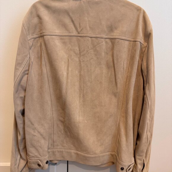 Italian Suede Snap Dylan Jacket in Sand (Never Worn) - Picture 3 of 3